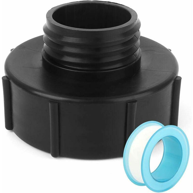 Adapter IBC S100x8 na redukcję S60x6 z taśmą PTFE, do kranów zbiorników 1000L, zaworów beczkowych i zbiorników na deszczówkę, łatwa instalacja