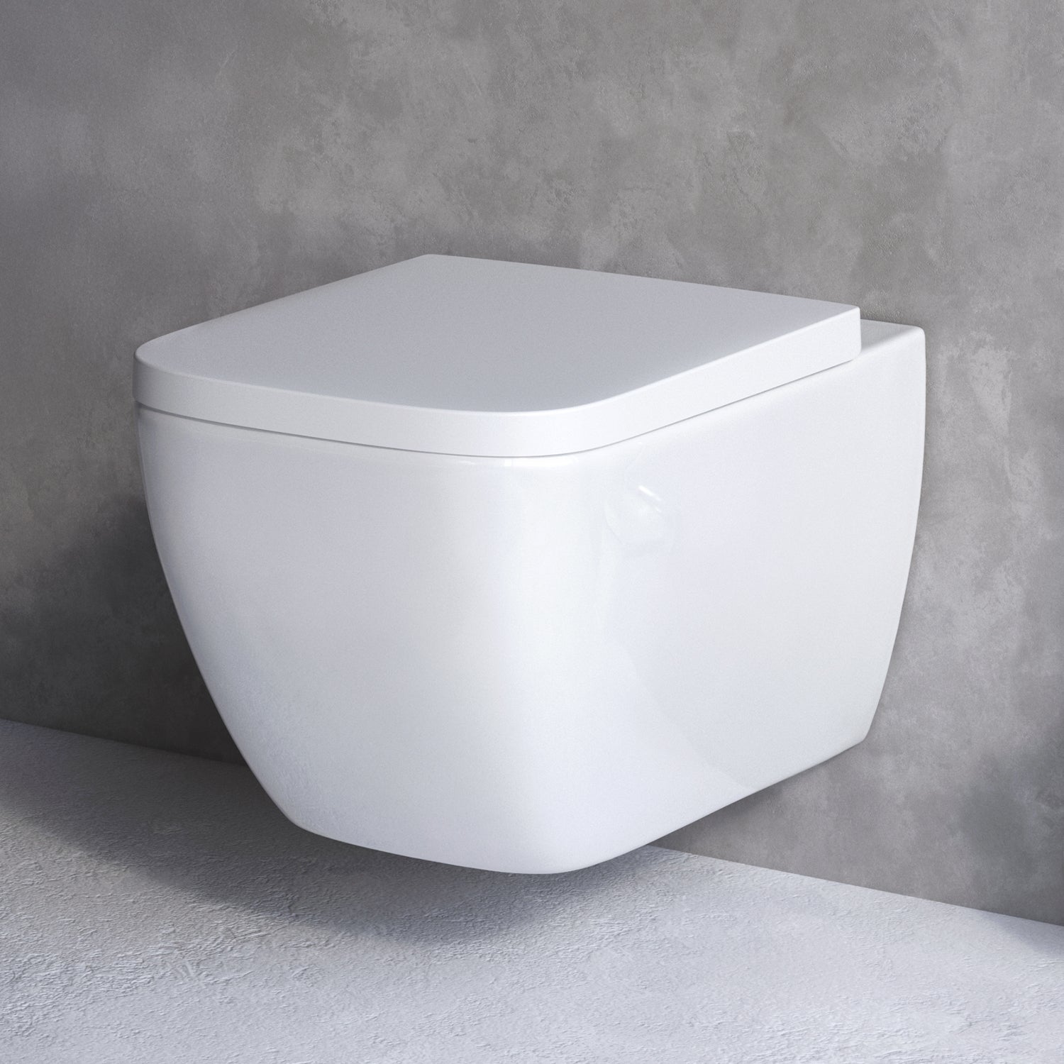 Pack WC suspendu bâti mural et cuvette Plaque Carrée Noire, Pack WC Bati-support AM.PM Gem - 2
