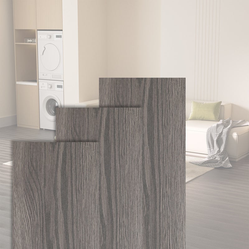 Parquet adhesivo vinilo pvc 49 piezas 3.92 m² night oak chêne noir