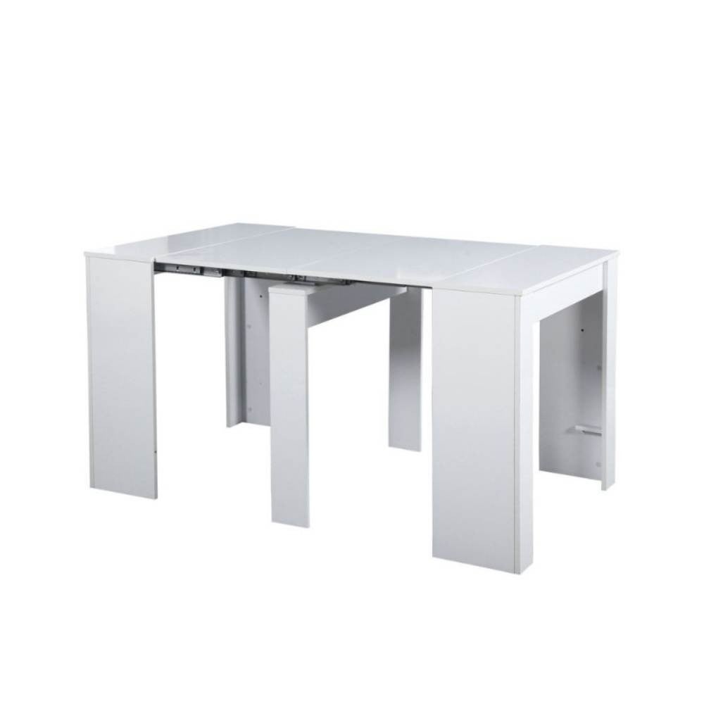 Consolle allungabile Ofelia 90x50x76h cm colore bianco lucido - 4