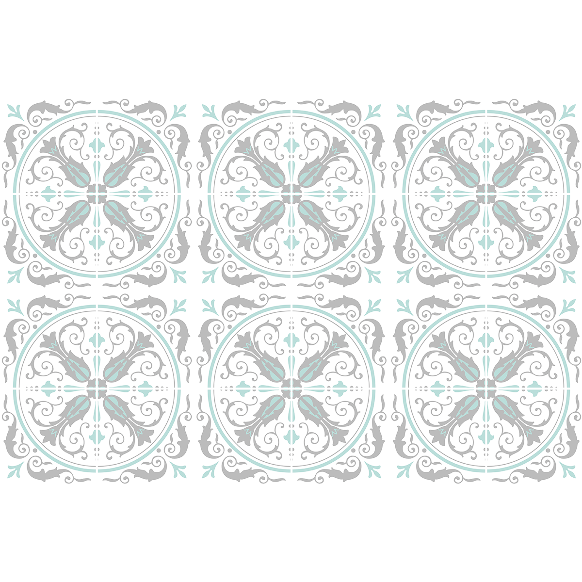 24 adesivi piastrelle di cemento azulejos Constanza - Sticker adesivo - adesivi murali - 24stickers15x15cm - 2