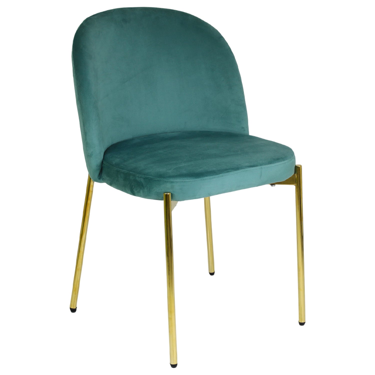 Sedia in Velluto con Gambe Oro Chiara Sedie in Metallo Dorato