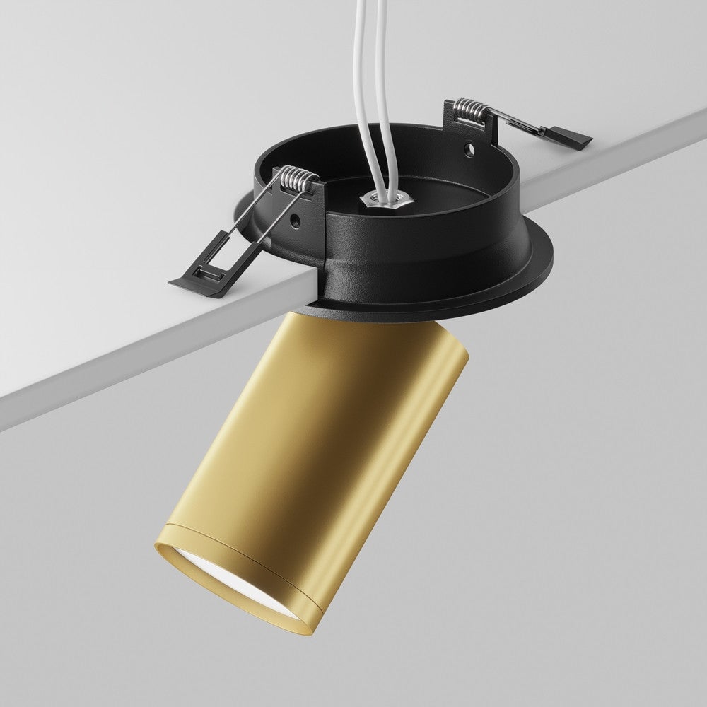 Oprawa sufitowa wpuszczana Focus S czarno-złota 1xGU10x10W okrągła ruchoma IP20 wym: 12,3 x 5,2 x 5,2 cm aluminium Maytoni - 5