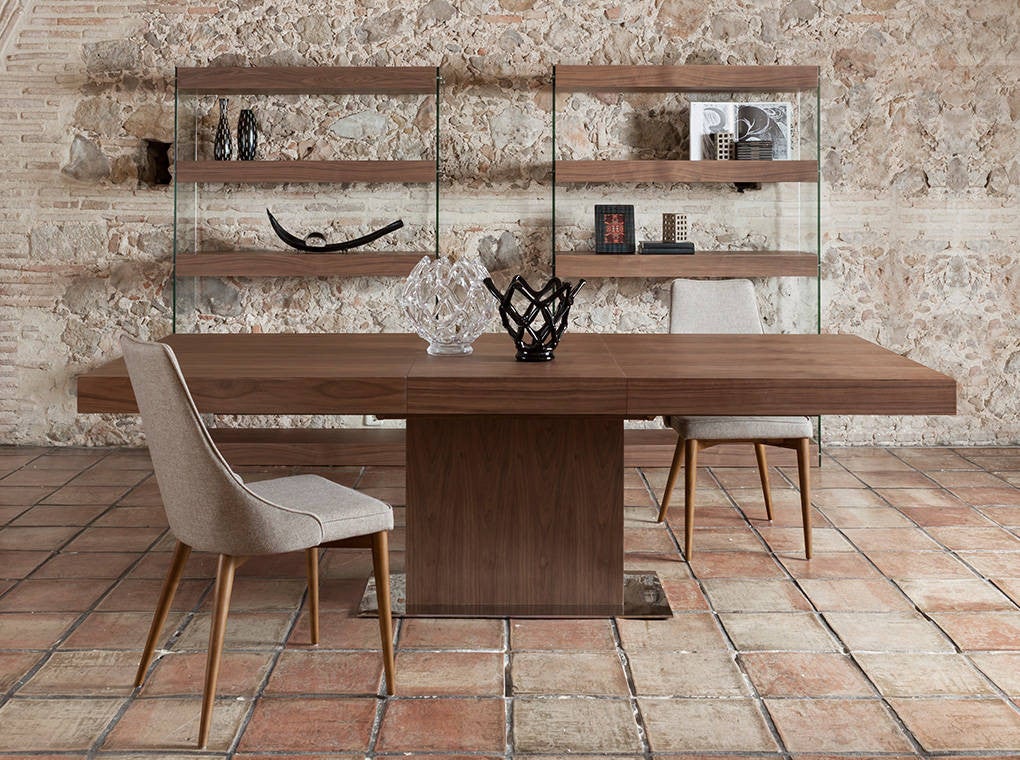 ANGEL CERDA Mesa comedor extensible rectangular nogal - 6