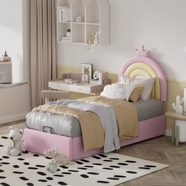 Letto Montessori Bambini TILA 8 - 80x160 Cm, Rosa, Rete A Doghe, Resistente 230 Kg - Foto 7