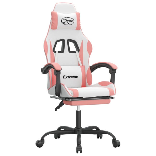 Vinsetto Sedia da Gaming Ergonomica in Pelle PU e Acciaio con Poggiatesta e Altezza Regolabile, Poltrona Gaming con Schienale Reclinabile e Cuscino Lombare, 65x65x121-129 cm, Bianco e Viola Vinsetto Sedia da Gaming Ergonomica in Pelle PU e Acciaio con Poggiatesta e Altezza Regolabile, Poltrona Gaming con Schienale Reclinabile e Cuscino Lombare, 65x65x121-129 cm, Bianco e Viola