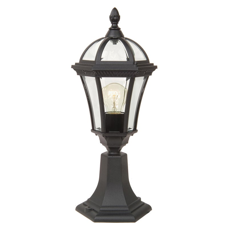 Lampa ogrodowa stojąca Ledbury czarna 1xE27x60W IP44 wym: 47,5 x 17,3 x 17,3 cm aluminium Garden Zone