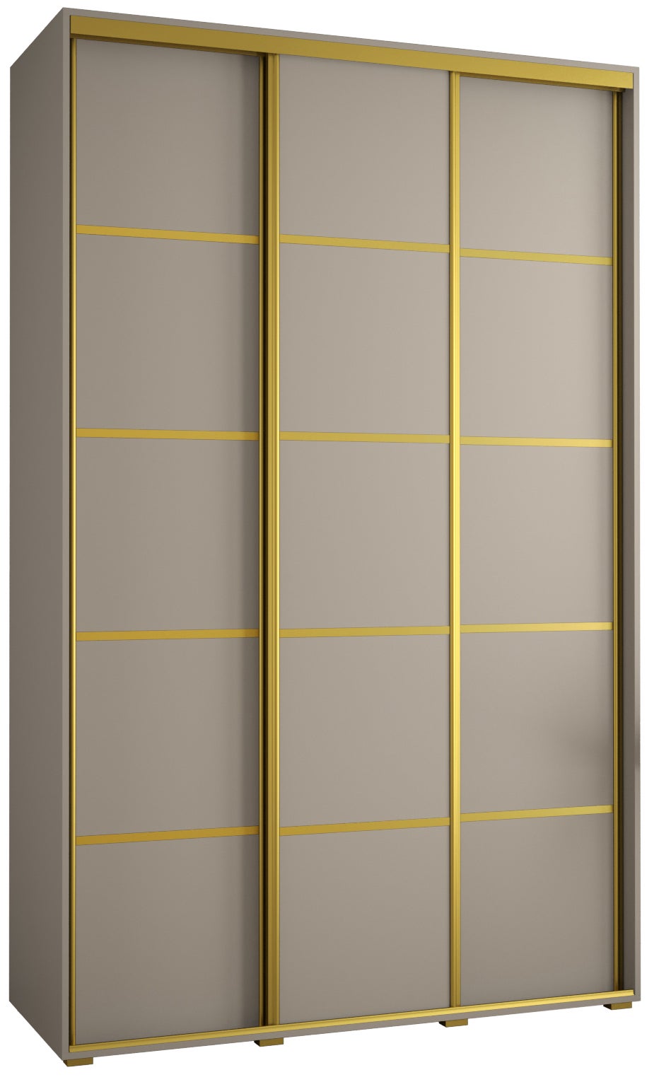 Szafa przesuwna wysoka Dakota 4 160 x 60 x 235,2 cm kaszmir + u. Złoty - Abiks Meble
