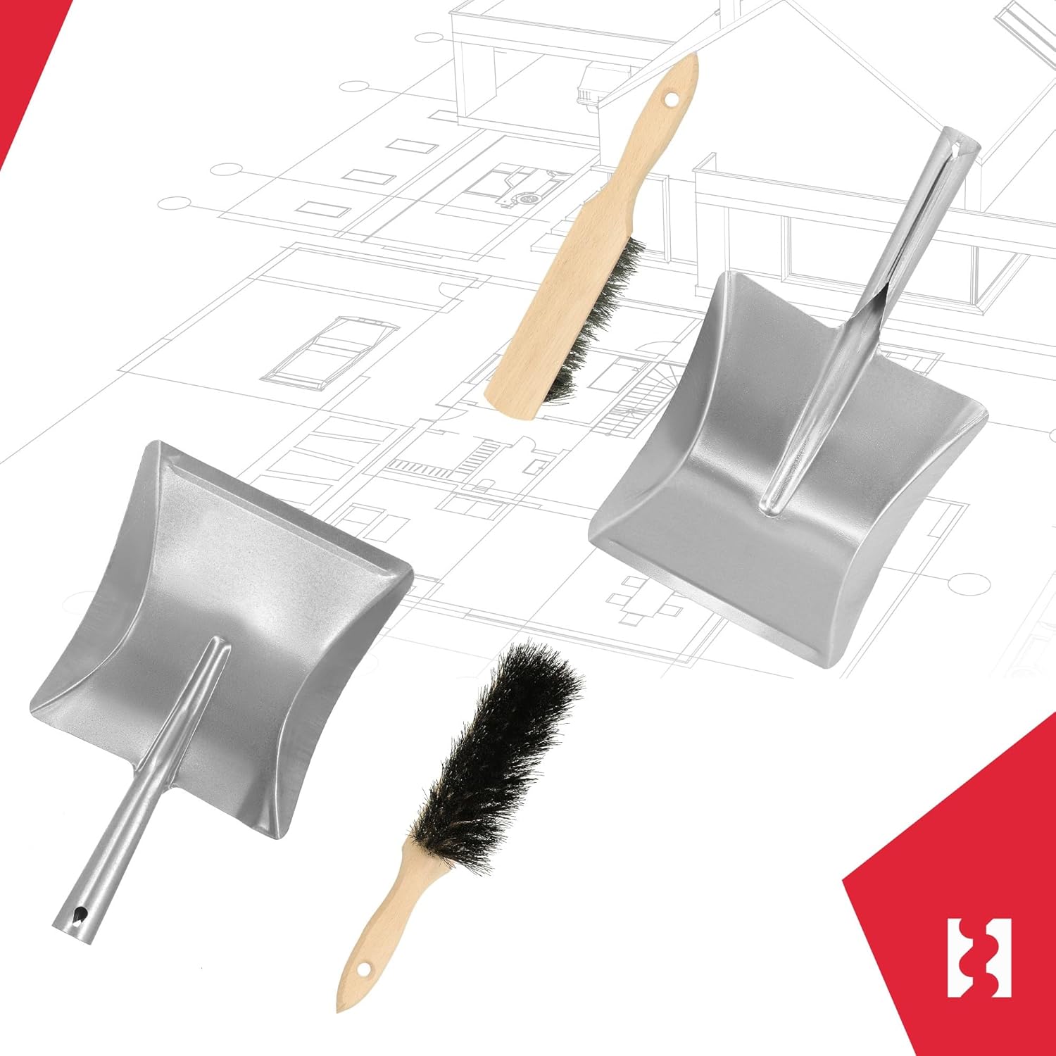 Scopetta e paletta con manico in acciaio zincato - KOTARBAU - 8