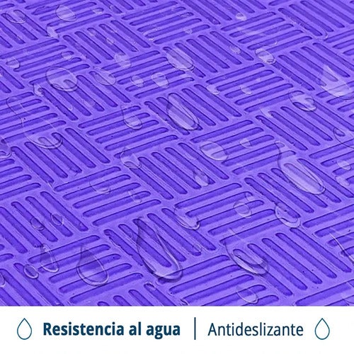 Artatami® Tatami Puzzle 1x1x20 mm Laranja - Lilás Pacote Econômico [4 Unidades] Artes Marciais. Caratê, Judô e Taekwondo, Espuma EVA. Antiderrapante. - 3