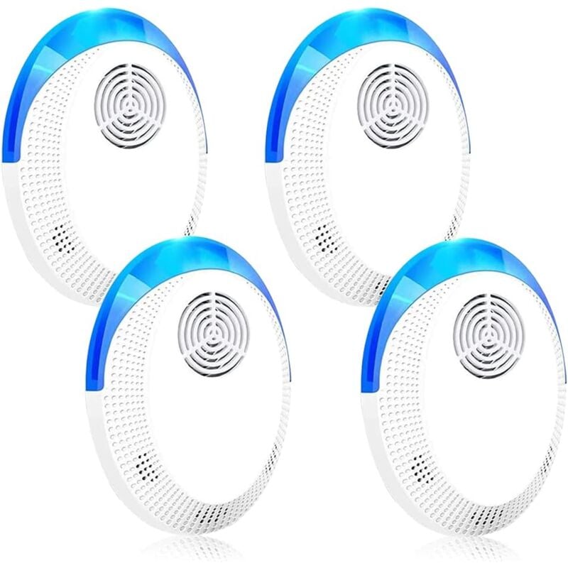 Répulsif Souris Ultrason 4 Pack - Anti Rongeurs, Araignées, Cafards Et Insectes Pour Intérieur