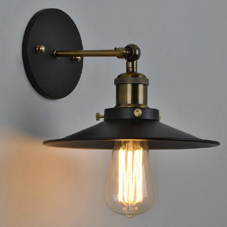 (negro) aplique retro de hierro forjado para loft, 220 v, luz cálida, ideal para dormitorio de hotel.