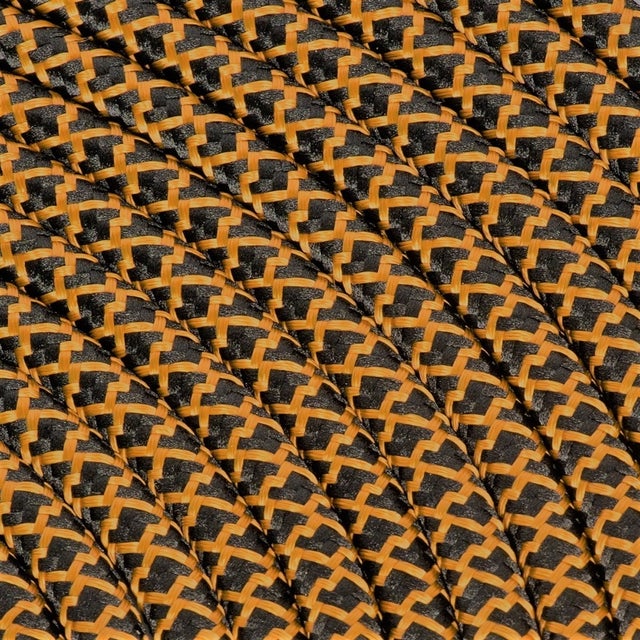 DRESS - Cable Textile Rond 2X0,75 1 mt TO500 NOIR/WHISKEY