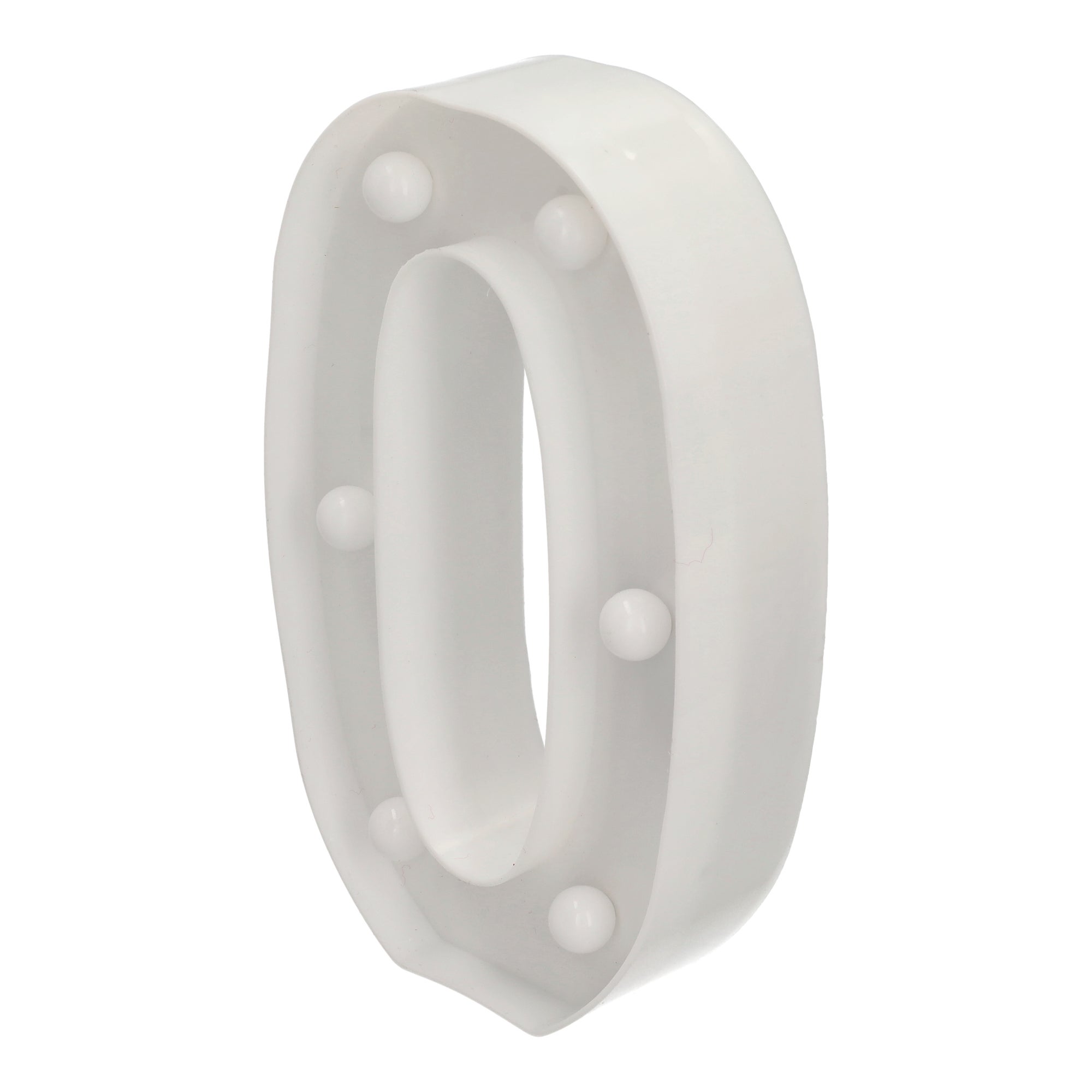 Jandei Lettre LED «&nbsp;0&nbsp;» numéro éclairé avec lumière blanche chaude, hauteur 22 cm, fonctionnement sur piles 2 x AA. - 3