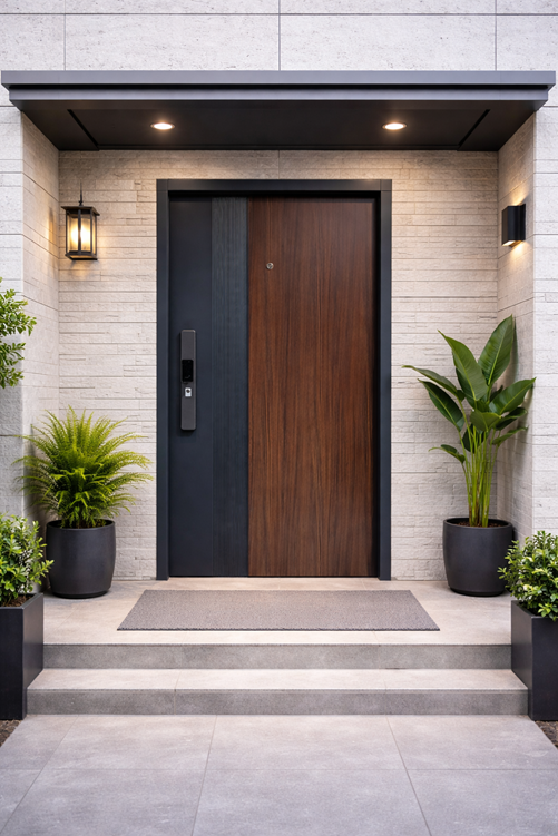 Puerta Blindada 2050×960×100 mm con Cerradura Inteligente Izquierda TH513A-L