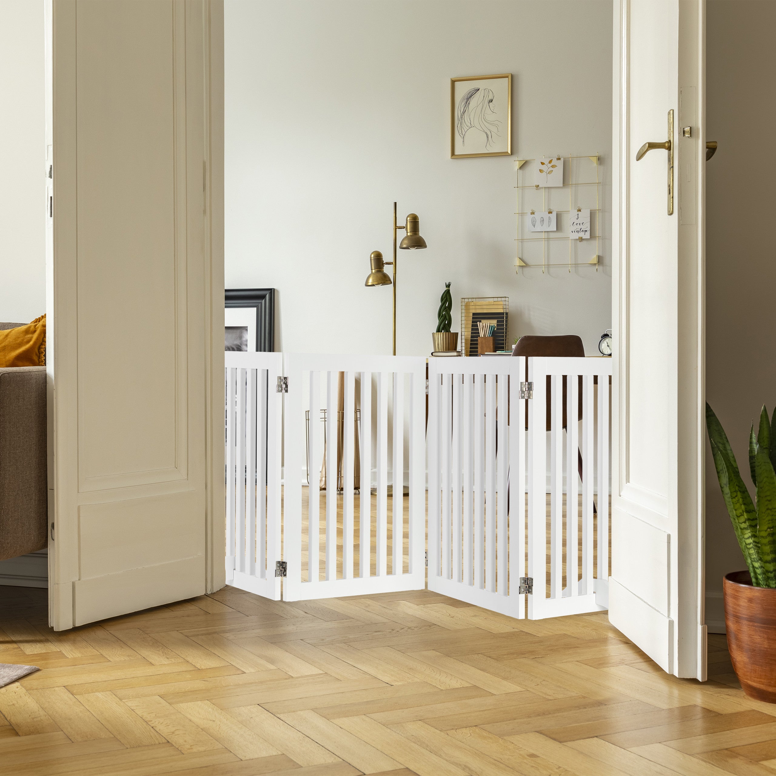 2 Pezzi Griglie Di Guardrail Per Scale In Ferro Con Dadi Bianchi – Accessori Per Recinzioni Di Sicurezza Per Bambini E Cani, Zincate E Rivestite PVC - 3