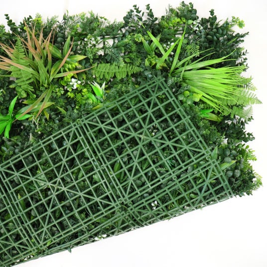 Mur végétal synthétique - Forêt tropicale - Intérieur et extérieur - 0,5 m x 0,5 m - 4