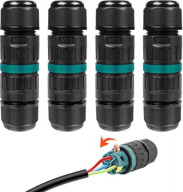 Lot De 4 Connecteurs tanches 3 Fils IP68 Bo te De Jonction lectrique lot-de-4-connecteurs-tanches-3-fils-ip68-bo-te-de-jonction-lectrique
