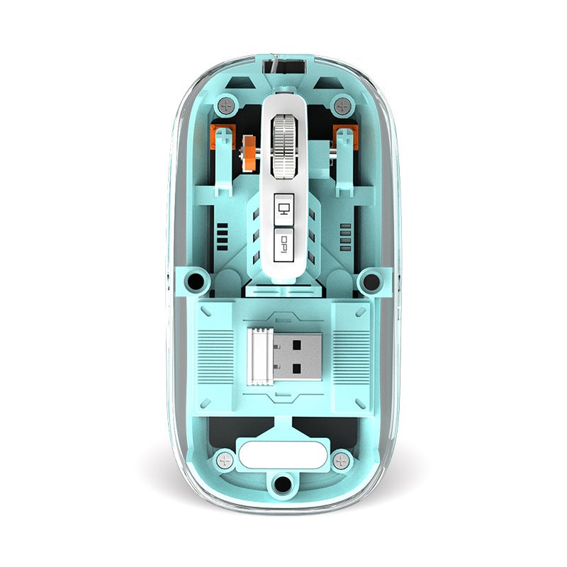 Souris sans fil, ultra-mince, sans fil bimode Bluetooth 5.1/2.4G ...