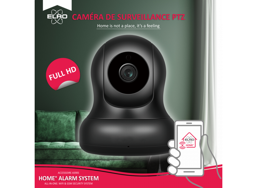 ELRO AS90CA 1080P Full HD Pan/Tilt Caméra de sécurité pour le système d'alarme ELRO AS90S Home+ - 6