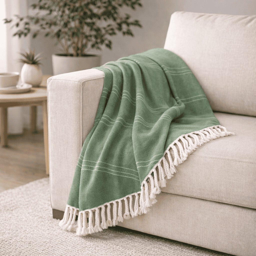 Plaid Foulard Multiusos 180x260cm Arienzo Verde Donegal Collections - 5