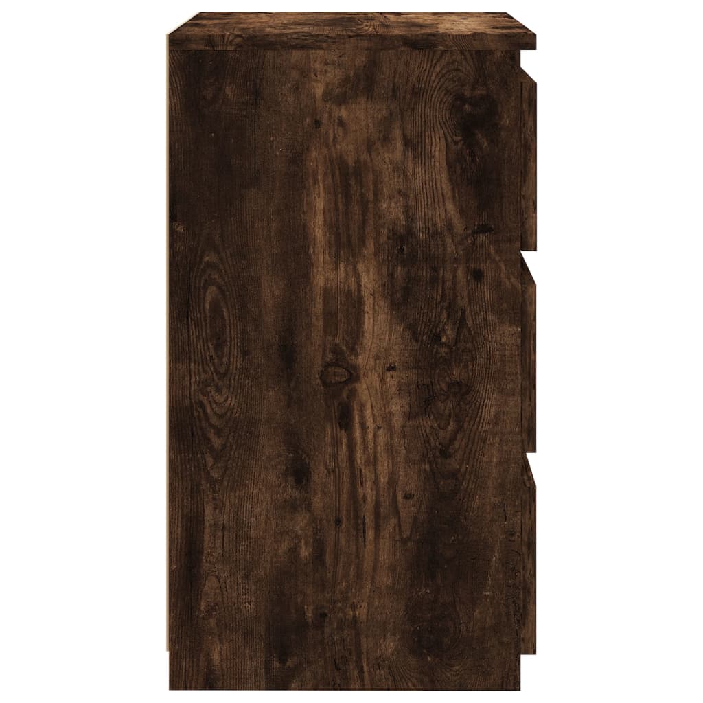 Table de chevet，Table d'appoint, Table de nuit pour Salon Chambre Chêne fumé 40x35x62,5 cm Bois d'ingénierie544770 - 5