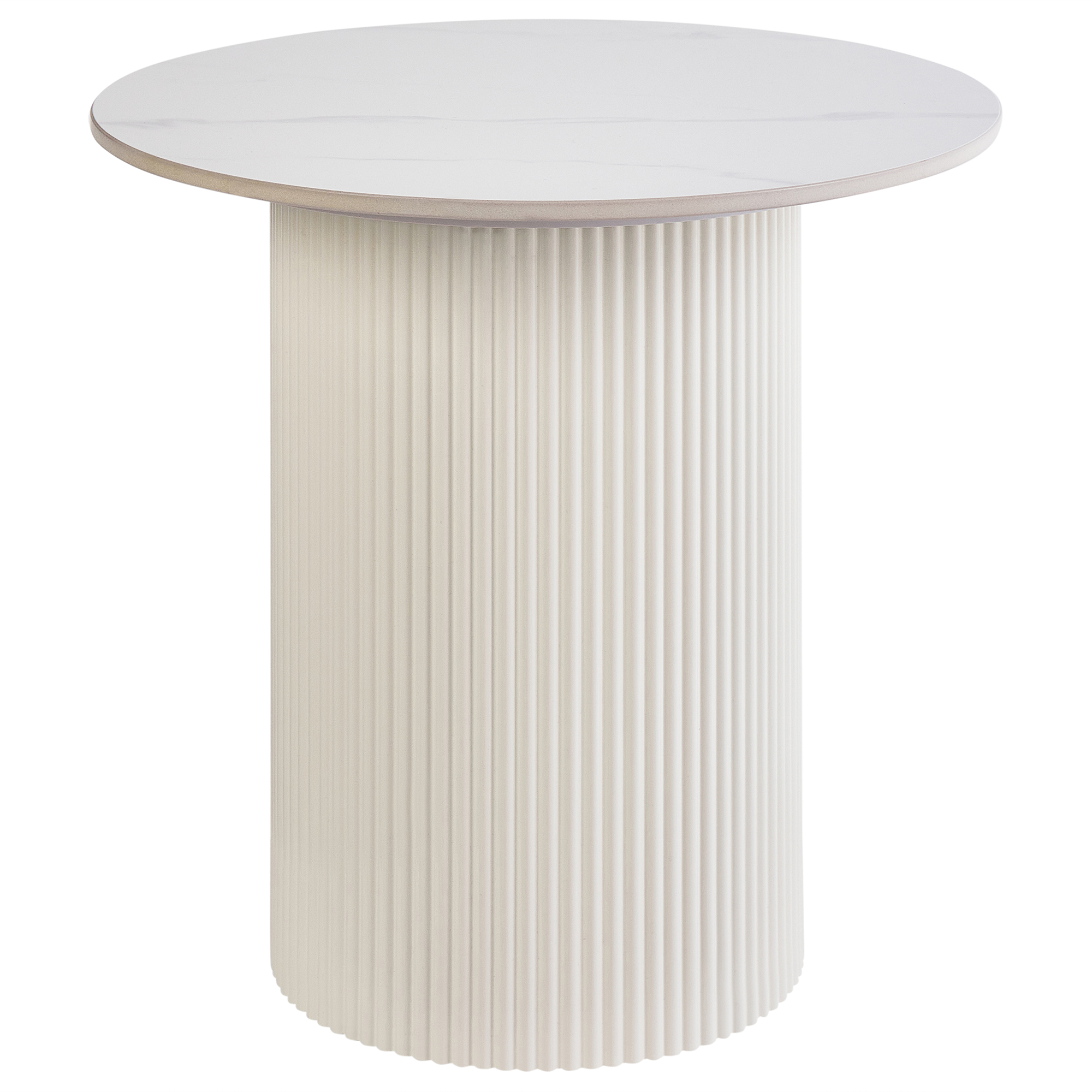 Beliani Mesa Auxiliar Leona Cerámica Beige/Claro , Leroy Merlin