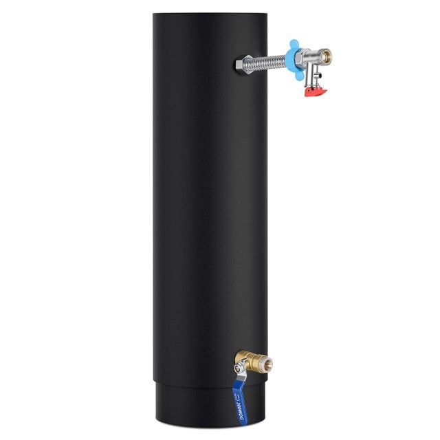 Tuyau de poêle Ø150 mm avec circuit spiralé inox pour récupération de chaleur et chauffage de l’eau