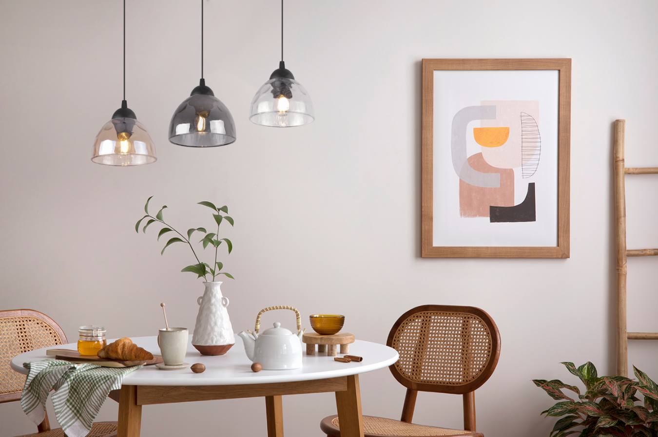 Lampa sufitowa wisząca Venice modern 3xE27 klosz półokrągły weilokolorowy Light Home LH - 3