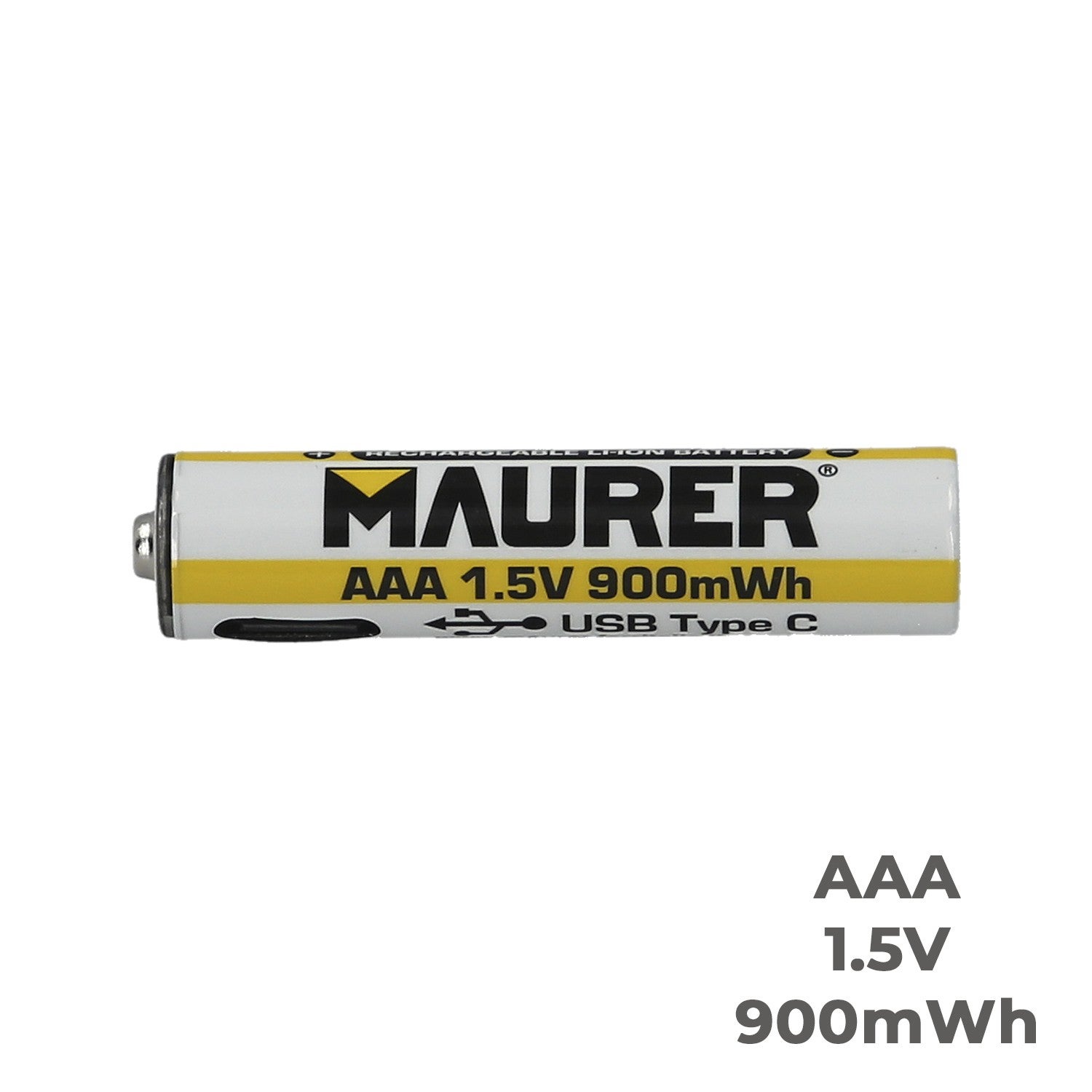 8 Batterie AAA Ricaricabili Al Litio 1,5V – 1100 MWh Con Porta USB-C E Cavo 1-a-4, Per Telecomandi E Bilance