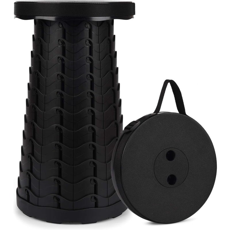 zestaw przenośnych składanych krzeseł do wędrówek, wędkowania i plecakowania, maks. waga: 210 kg (czarne)