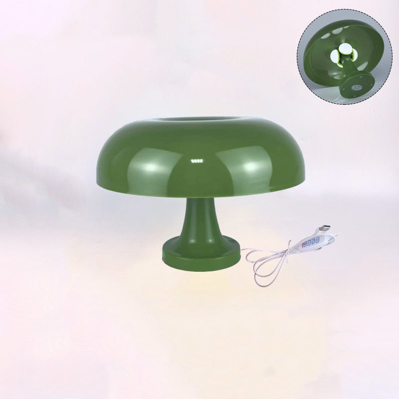 Lampa stołowa w kształcie grzybka w stylu retro - 3 kolory światła - idealna do kącika czytelniczego, salonu lub sypialni (28 x 19,5 cm) - zielona