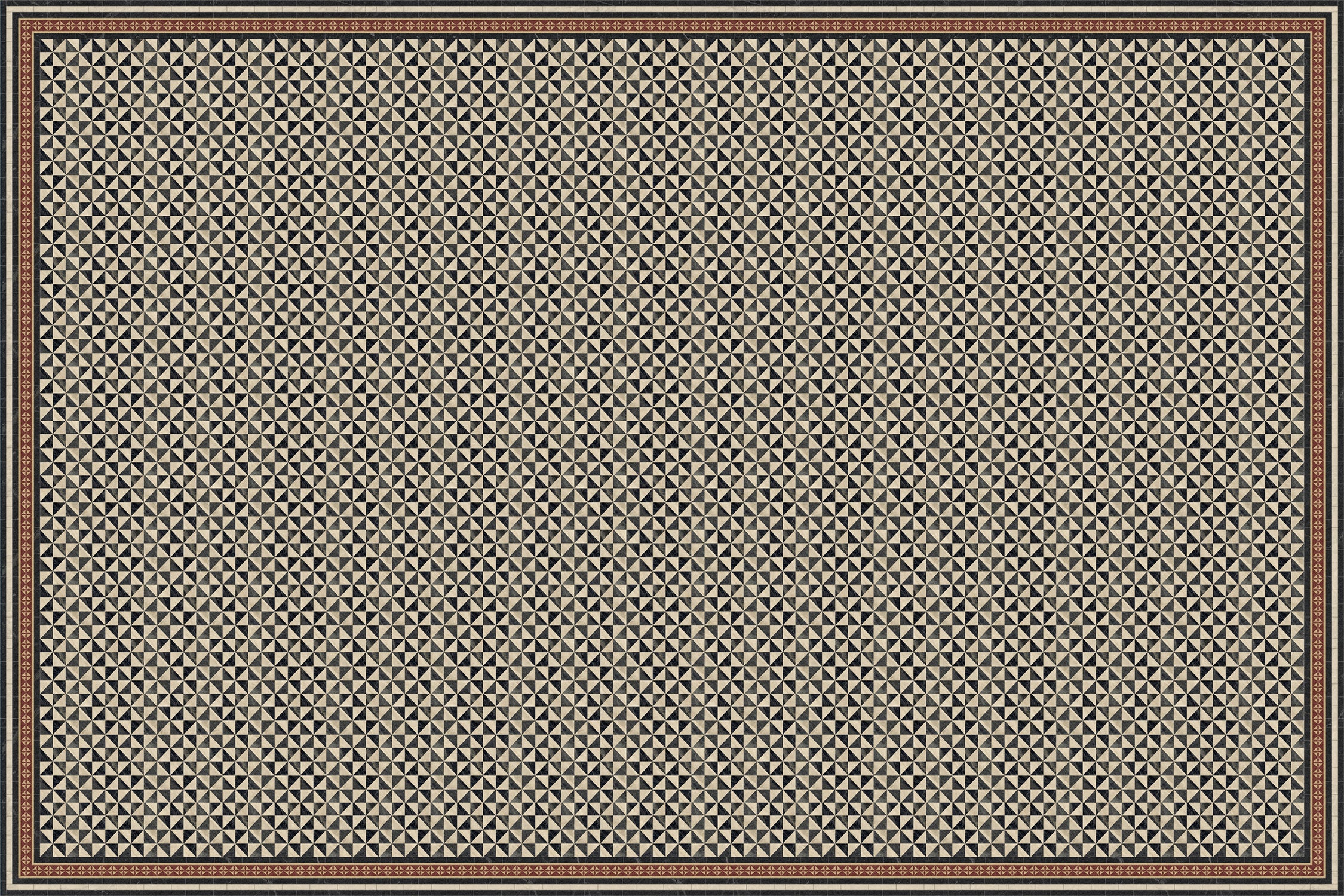 Alfombra de vinilo Damero Omar 200x300 cm -PVC antideslizante, vinilica para cocina o salón, estilo hidraúlico - 3