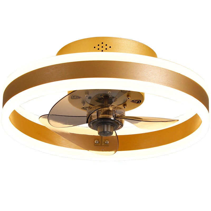 Ventilateur De Plafond Industriel 50cm Avec Lumière Et Télécommande, Moteur DC Réversible
