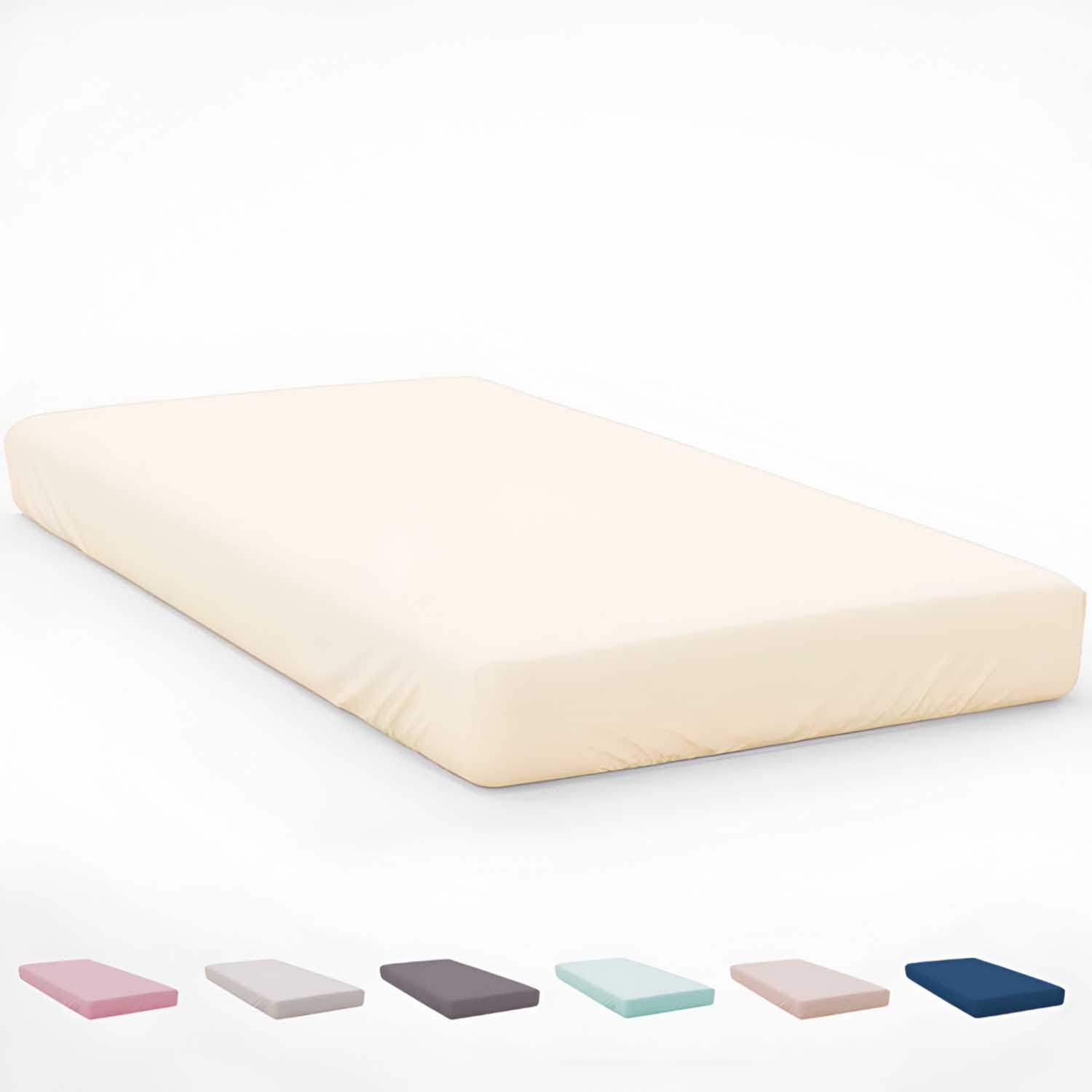 Miracle Home Drap-Housse 180x200 Cm – Microfibre Brossée Douce Anti-Peeling – Élastique Renforcé – Blanc – Pour Lit 180 Cm