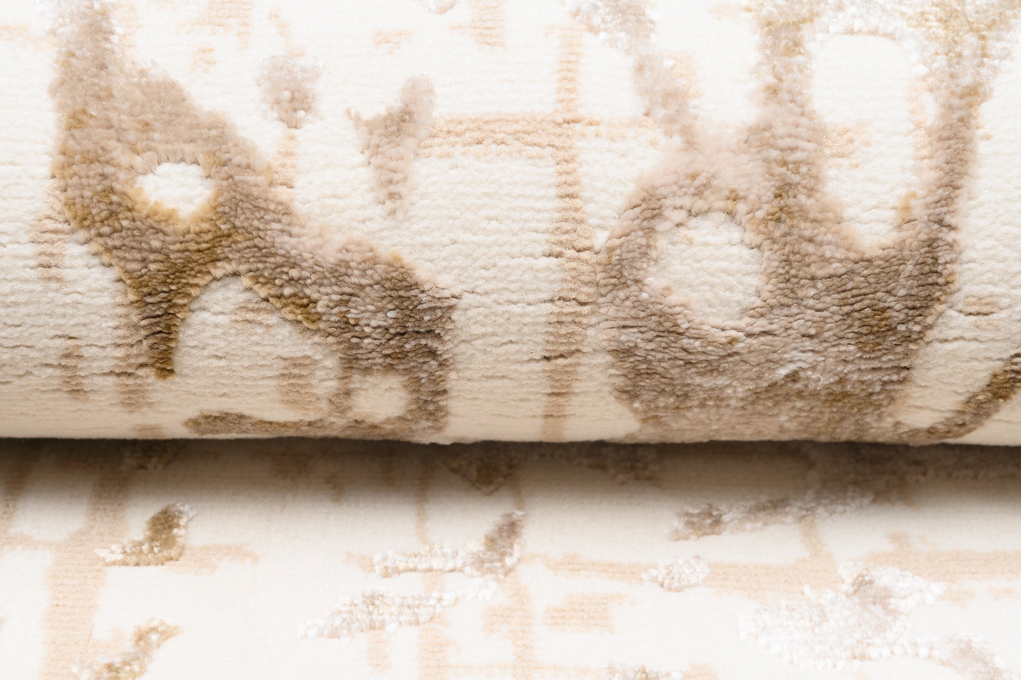 TAPISO Hera Tapis Salon Chambre Brillant Crème Beige Abstrait Vagues Moucheté Effet 3D OEKO-TEX Résistant 120 x 170 cm - 4