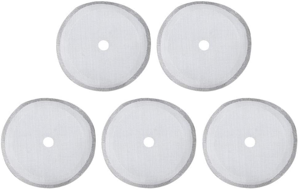 Zestaw 5 filtrów wymiennych do French Pressa, sitko, wielokrotnego użytku filtr do kawy ze stali nierdzewnej, wyjmowany dodatek do ekspresu do kawy (3