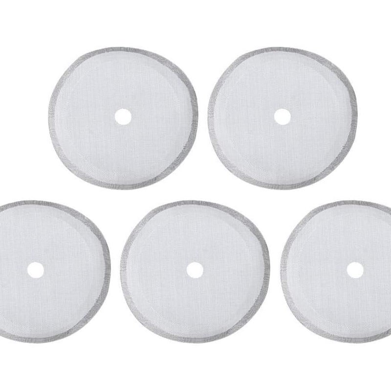 Zestaw 5 filtrów wymiennych do French Pressa, sitko, wielokrotnego użytku filtr do kawy ze stali nierdzewnej, wyjmowany dodatek do ekspresu do kawy (3