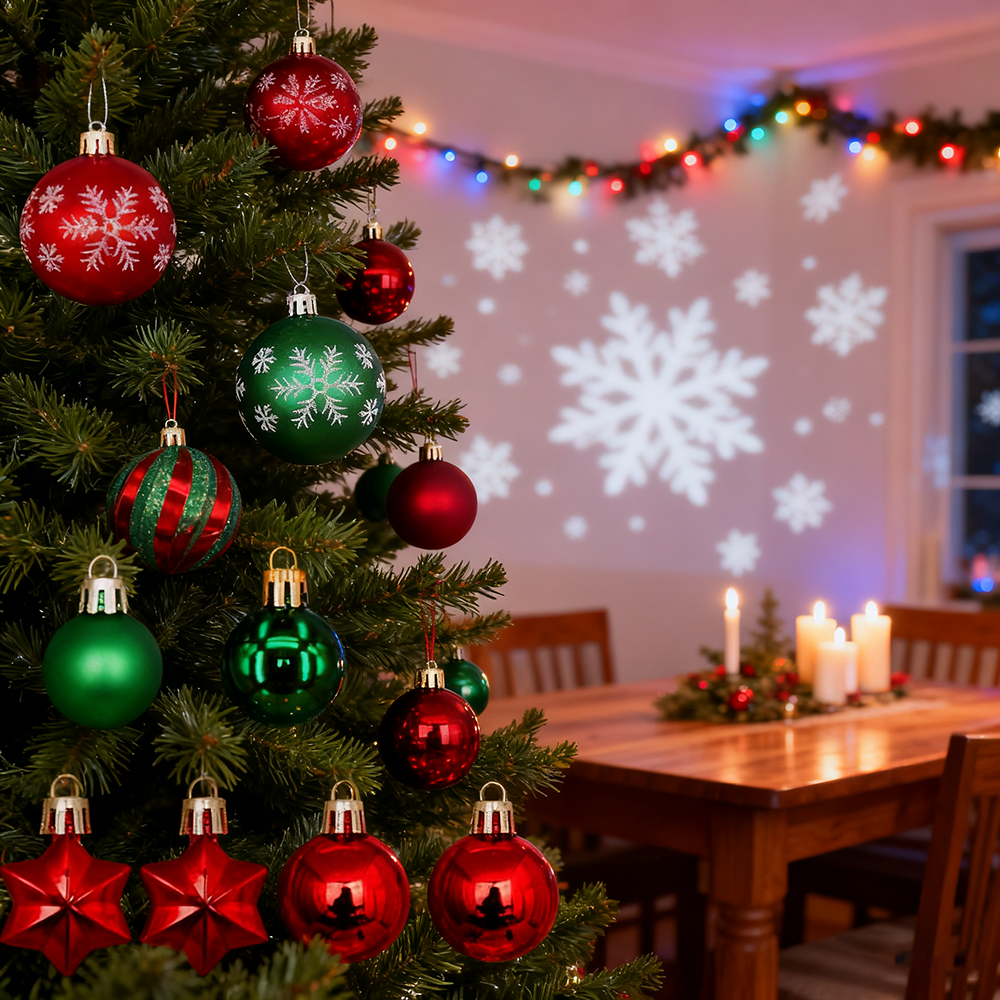44 Palline Di Natale Infrangibili - Decorazioni Albero In Plastica, Colori Rosso E Oro, Con Ganci, Varie Finiture Opache E Lucide