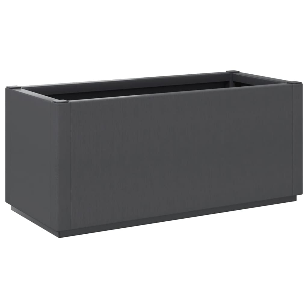Vaso/floreira 80x36x35 cm PP cinzento-escuro - 6