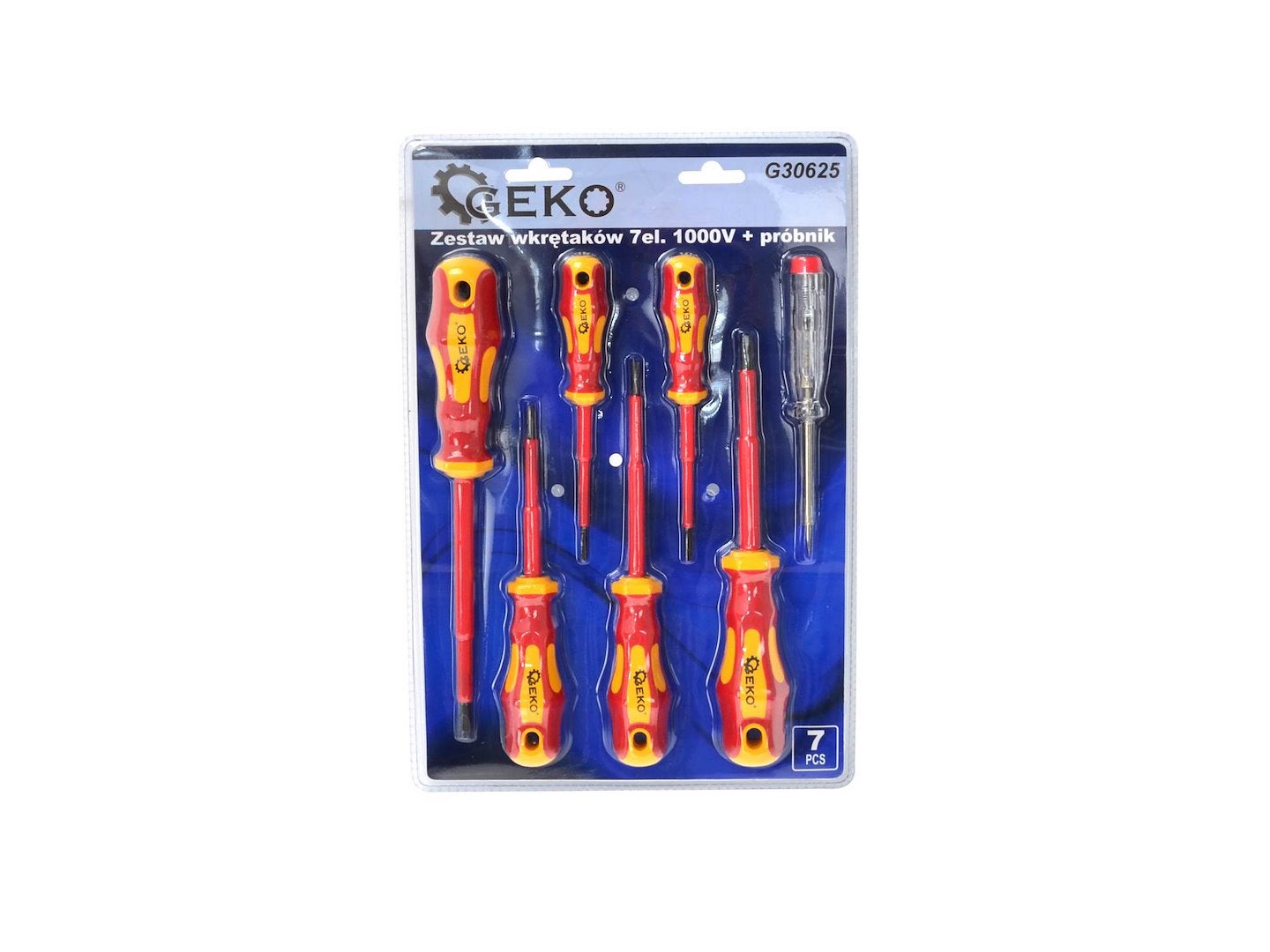 Set 6 surubelnite 1000V + tester de tensiune, Geko, G30625
