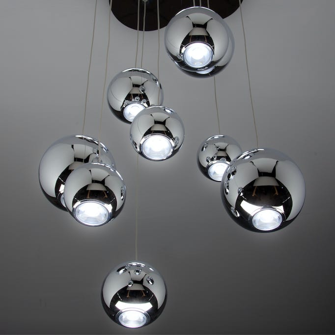 Lampadario A Sospensione Schneider Electric GESPEND618 | 18W | Design Quadrato Bianco Per Casa E Ufficio