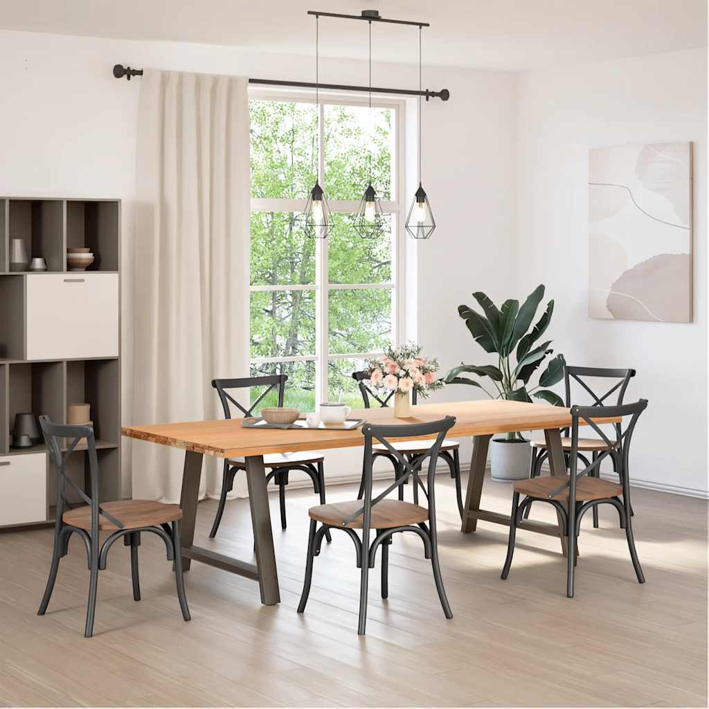Maison Exclusive - Pieds de table à manger en forme de A 2 pièces 90 x (72-73) cm Acier - 2