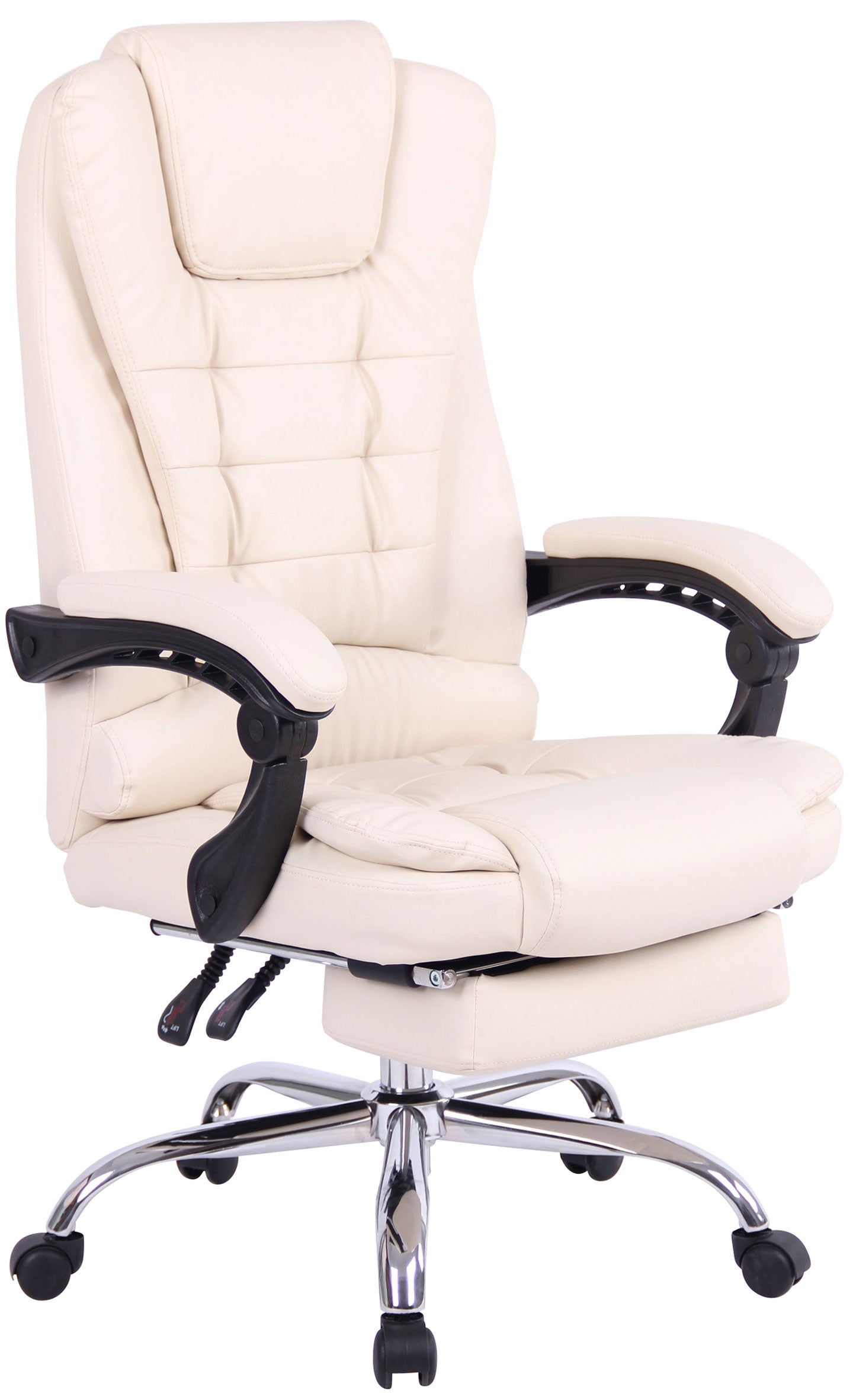 Fauteuil de bureau Layton en similicuir ou Cuir Véritable Marron clair