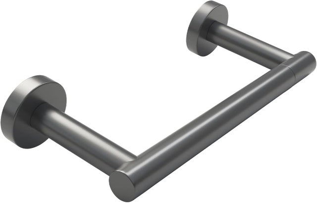 Szary uchwyt na papier toaletowy 21 x 9 x 5 cm, 1 obrotowy uchwyt na papier toaletowy ze stali nierdzewnej z podwójną kolumną, ruchomy uchwyt ścienny