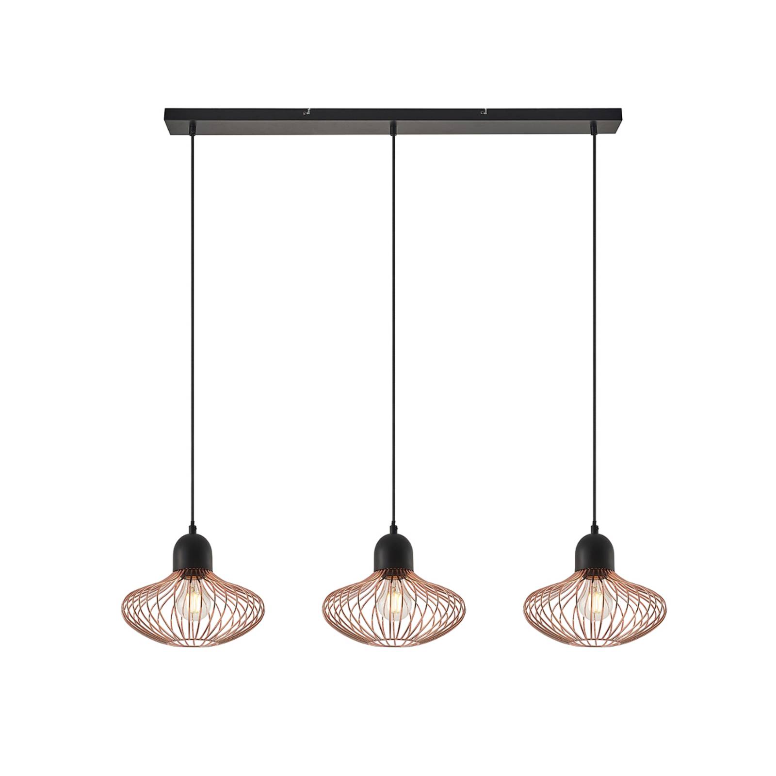 GOECO Plafonnier LED Moderne, Rétro Lustre Lampe Suspension Vintage 6