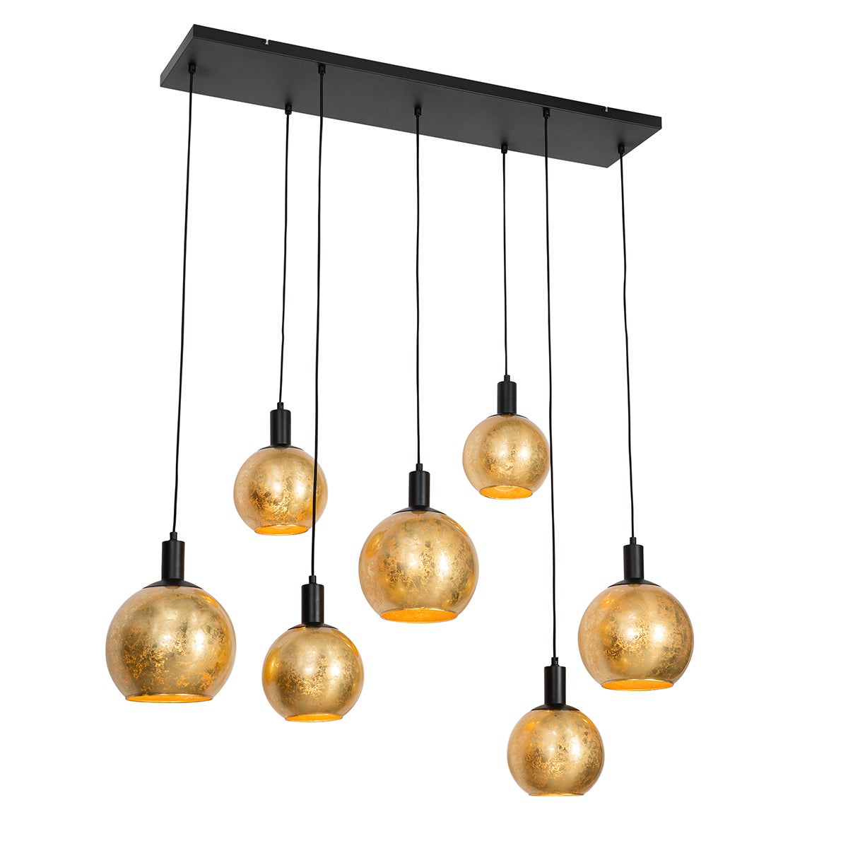 Qazqa designerski lampa wisząca z kloszem (5 punktów) do stołu jadalnego - Bert - złoty/mosiężny, max. 40w, e27, z 7 punktami