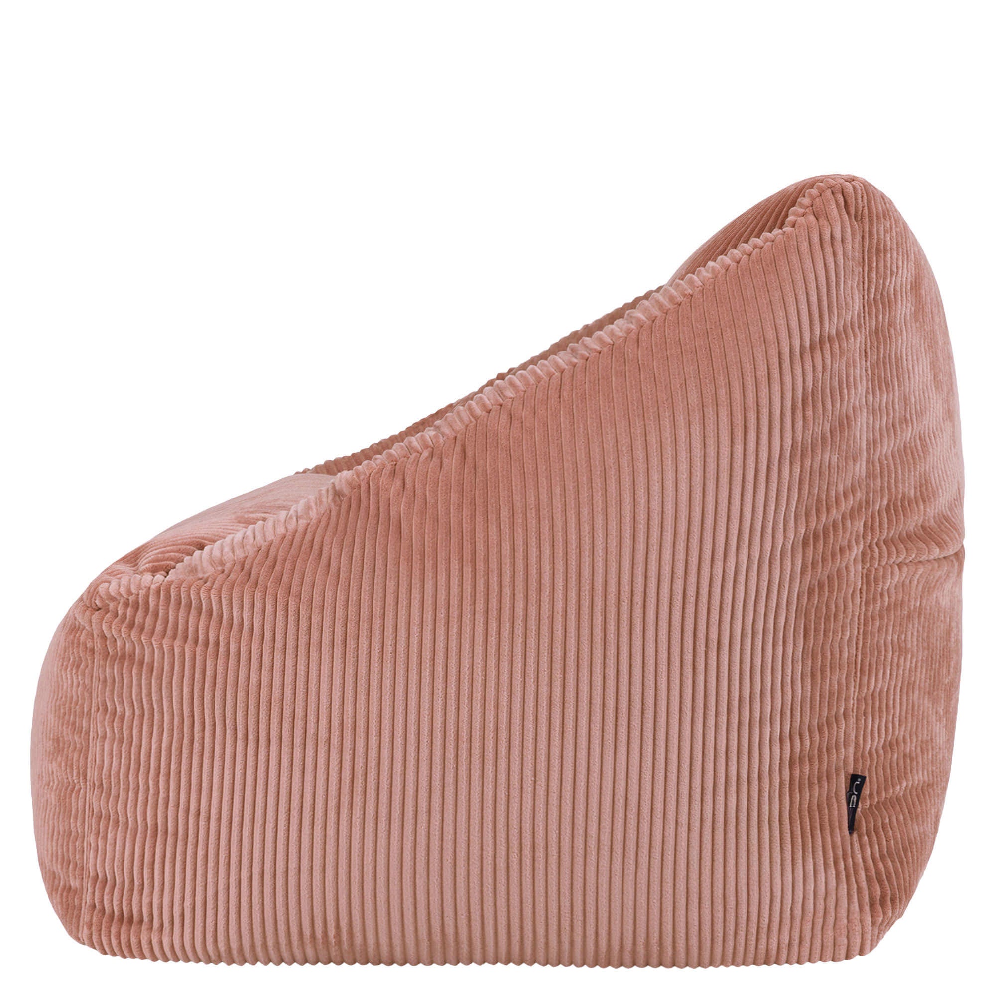 Pouf fauteuil salon avec repose-pied carré Icon velours côtelé rose aube 97x84cm Oeko-Tex® - 5