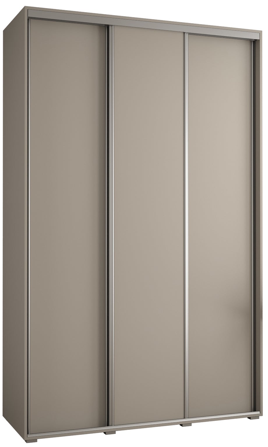 Szafa przesuwna wysoka Dakota 1 150 x 45 x 235,2 cm kaszmir + u. srebrny - Abiks Meble