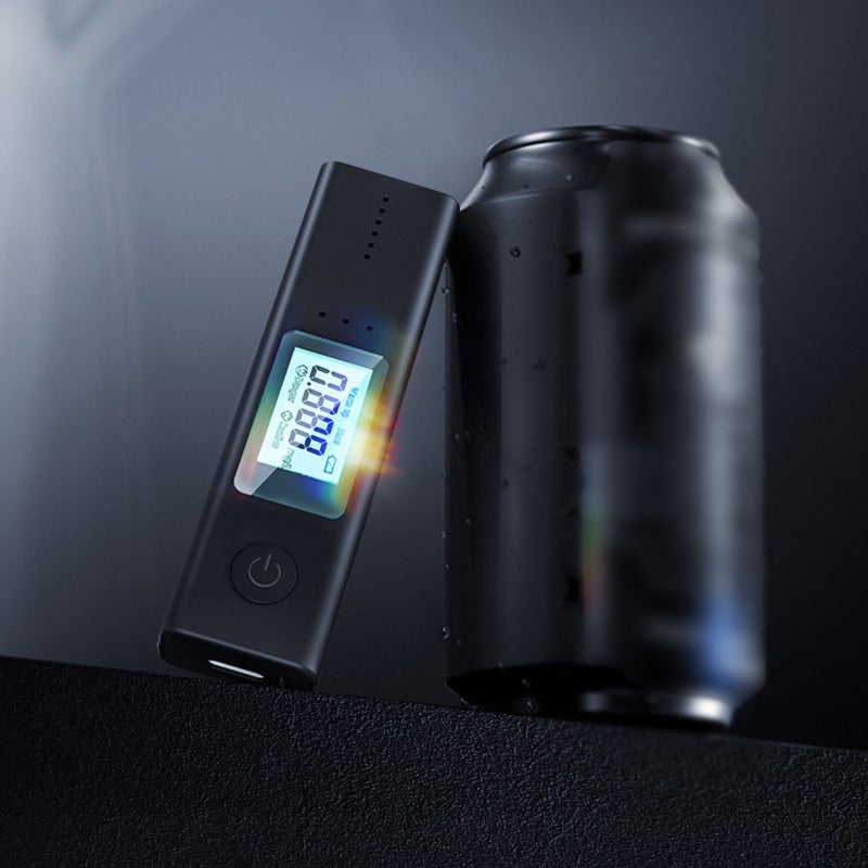 Alcoholímetro portátil con pantalla LCD de respuesta rápida. Ideal para uso personal, en casa o en fiestas. Pantalla tricolor y alerta sonora. - 6